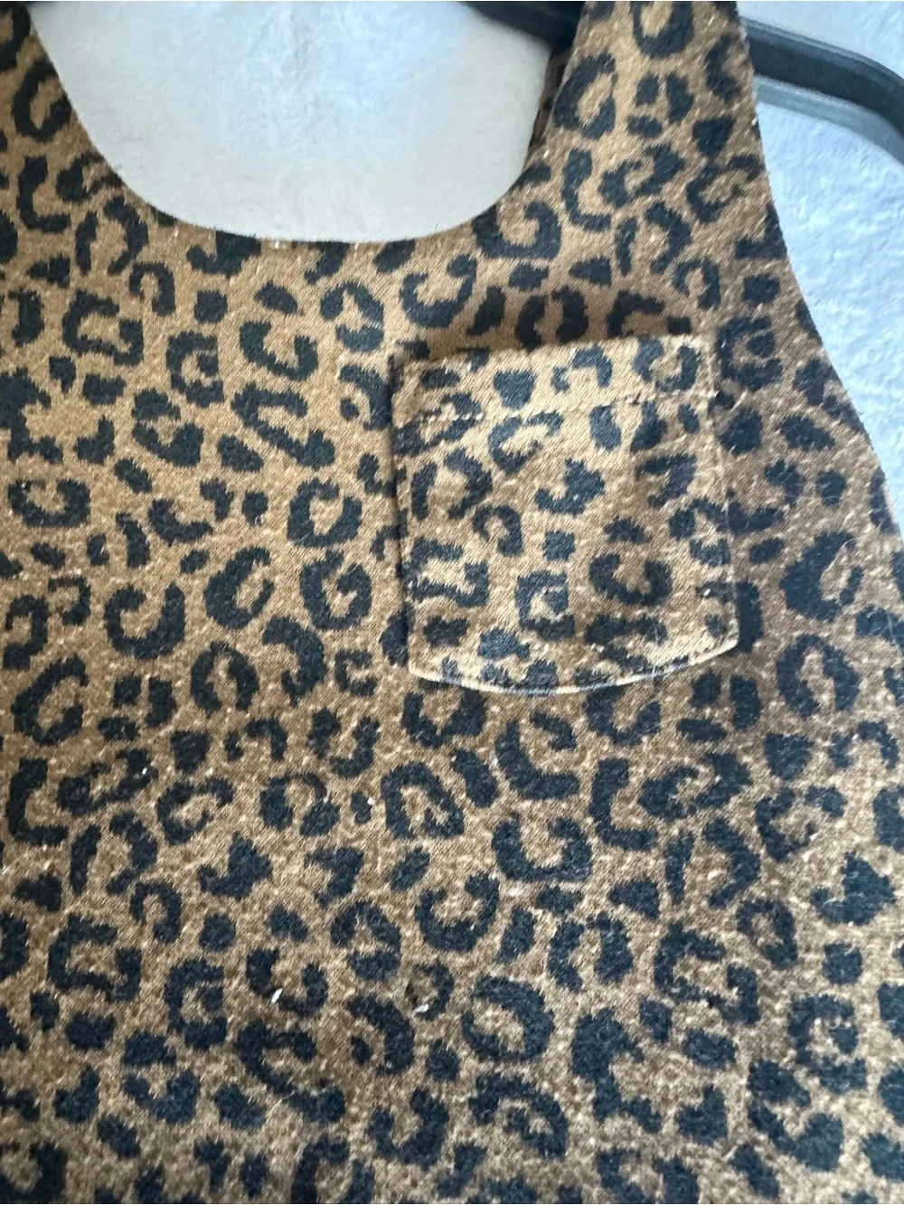 Old Navy Girls' Leopard Print Tank Dress in Brown and Black